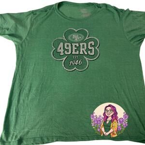 San Francisco 49ers NFL Celtic Clover T-Shirt Fanatics St. Patric's Day Unisex L